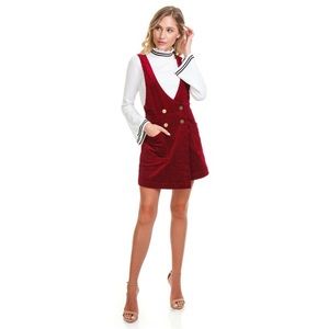 Free People Corduroy Canyon Lads Red Jumper Dress